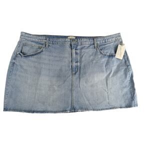 Universal Thread Skirt Womens Size 28 Blue Denim Pocket Light Wash NWT